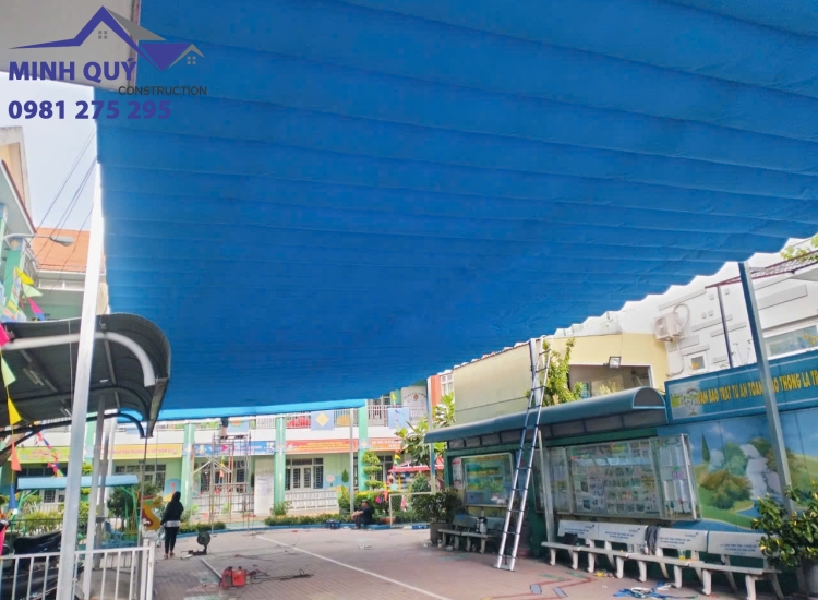 Mái Xếp Lượn Sóng Ngoài Trời Bền Đẹp